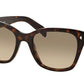 Prada HERITAGE PR09SSF Square Sunglasses  2AU3D0-HAVANA 56-20-140 - Color Map havana