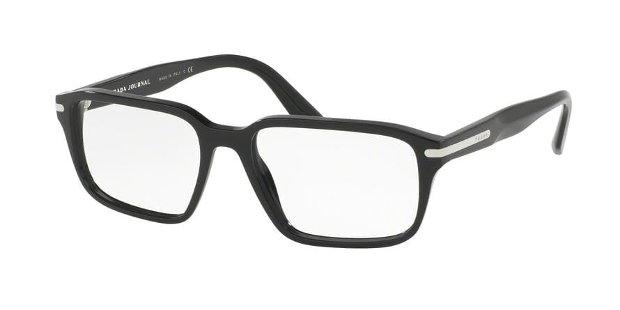 Prada PR09TV Rectangle Eyeglasses  1AB1O1-BLACK 55-17-140 - Color Map black