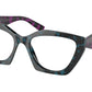 Prada PR09YV Irregular Eyeglasses  06Z1O1-TEAL TORTOISE 54-18-140 - Color Map havana