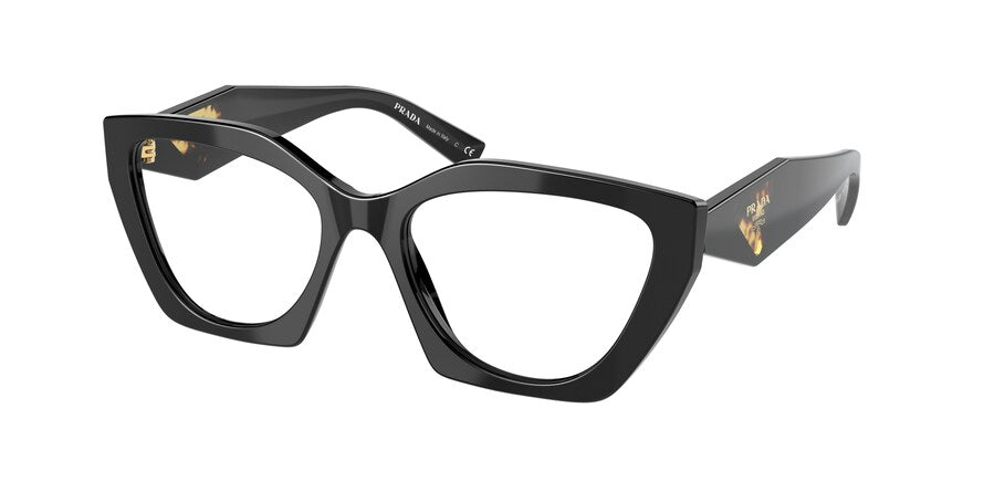 Prada PR09YV Irregular Eyeglasses  1AB1O1-BLACK 54-18-140 - Color Map black