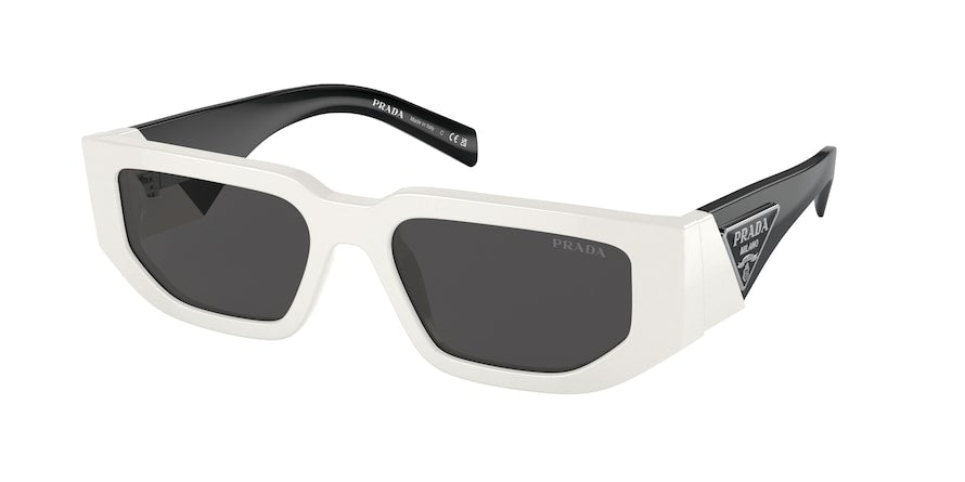 Prada PR09ZSF Rectangle Sunglasses  1425S0-TALC 55-17-140 - Color Map white