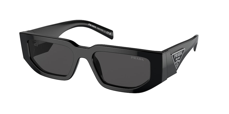 Prada PR09ZSF Rectangle Sunglasses  1AB5S0-BLACK 55-17-140 - Color Map black