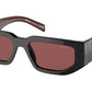 Prada PR09ZS Rectangle Sunglasses  11F08S-BLACK ETRUSCAN MARBLE 54-18-140 - Color Map bordeaux