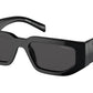 Prada PR09ZS Rectangle Sunglasses  1AB5S0-BLACK 54-18-140 - Color Map black