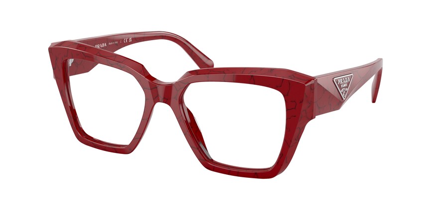 Prada PR09ZVF Square Eyeglasses  15D1O1-ETRUSCAN MARBLE 52-16-140 - Color Map bordeaux