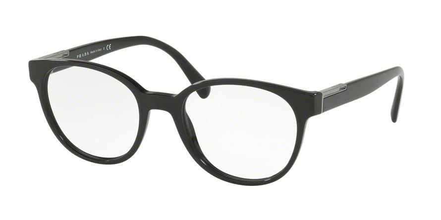 Prada HERITAGE PR10UVF Phantos Eyeglasses  1AB1O1-BLACK 54-20-145 - Color Map black