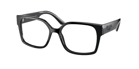 Prada PR10WV Rectangle Eyeglasses  1AB1O1-BLACK 54-17-140 - Color Map black