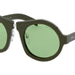 Prada CATWALK PR10XS Round Sunglasses  5401G2-GREEN 50-24-145 - Color Map green