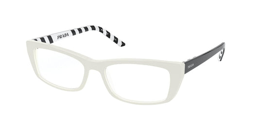 Prada HERITAGE PR10XV Rectangle Eyeglasses  7S31O1-IVORY 54-17-140 - Color Map ivory