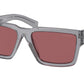 Prada PR10YS Rectangle Sunglasses  08U0A0-FUME CRYSTAL 55-17-135 - Color Map grey