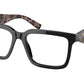 Prada PR10YVF Pillow Eyeglasses  21B1O1-BLACK 55-16-140 - Color Map black