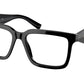 Prada PR10YV Pillow Eyeglasses  1AB1O1-BLACK 54-17-140 - Color Map black