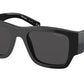 Prada PR10ZSF Pillow Sunglasses  1AB5S0-BLACK 55-19-140 - Color Map black