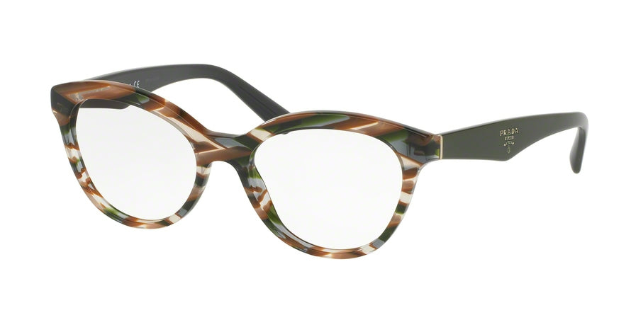 Prada HERITAGE PR11RV Phantos Eyeglasses  VAO1O1-SHEAVES GREY BROWN 52-17-140 - Color Map grey