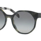 Prada PR11TS Irregular Sunglasses  USI3M1-STRIPED GREY 55-19-140 - Color Map black