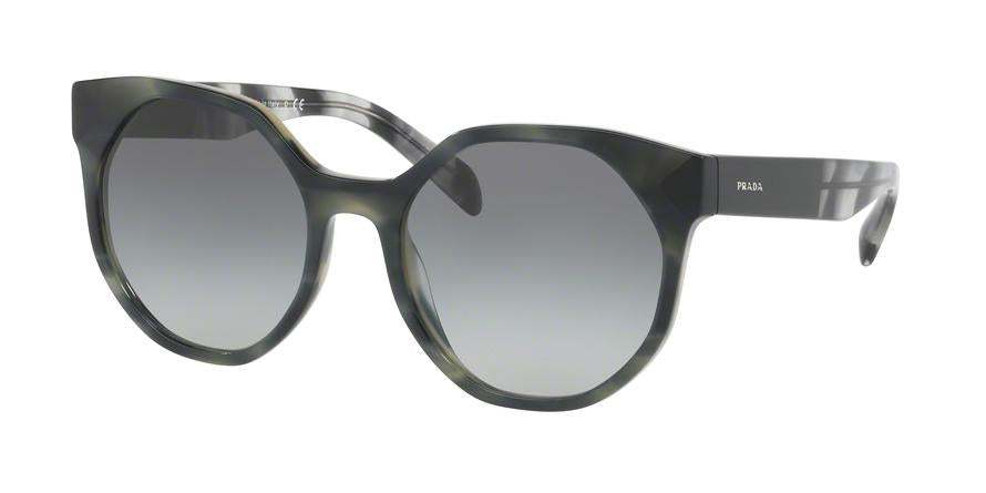 Prada PR11TS Irregular Sunglasses  USI3M1-STRIPED GREY 55-19-140 - Color Map black