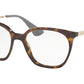 Prada CATWALK PR11TVF Rectangle Eyeglasses  2AU1O1-HAVANA 53-17-140 - Color Map havana