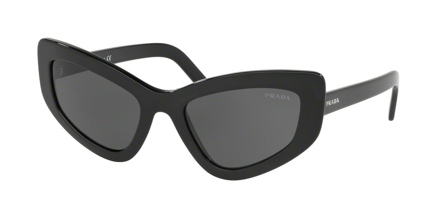 Prada CATWALK PR11VS Cat Eye Sunglasses  1AB5S0-BLACK/ 55-21-140 - Color Map black