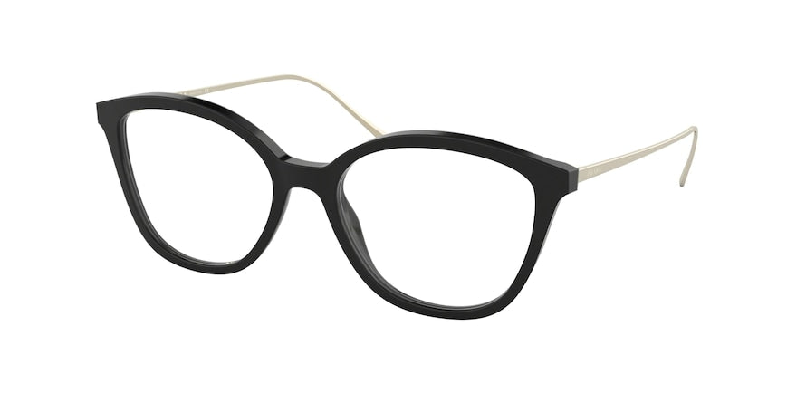 Prada CONCEPTUAL PR11VV Square Eyeglasses  1AB1O1-BLACK 51-17-140 - Color Map black