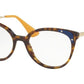 Prada CATWALK PR12UVF Oval Eyeglasses  2AU1O1-HAVANA 53-18-140 - Color Map havana