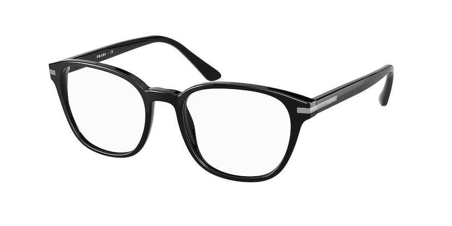 Prada PR12WVF Pillow Eyeglasses  1AB1O1-BLACK 51-18-145 - Color Map black