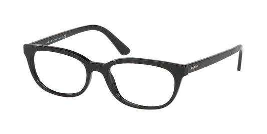 Prada CATWALK PR13VVF Oval Eyeglasses  1AB1O1-BLACK 53-17-145 - Color Map black