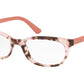 Prada CATWALK PR13VV Oval Eyeglasses  ROJ1O1-SPOTTED PINK 51-17-140 - Color Map pink