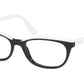 Prada CATWALK PR13VV Oval Eyeglasses  YC41O1-BLACK/WHITE 51-17-140 - Color Map black