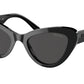 Prada PR13YS Cat Eye Sunglasses  1AB5S0-BLACK 52-21-140 - Color Map black