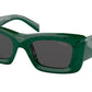 Prada PR13ZSF Cat Eye Sunglasses  16D5S0-GREEN MARBLE 52-20-140 - Color Map green