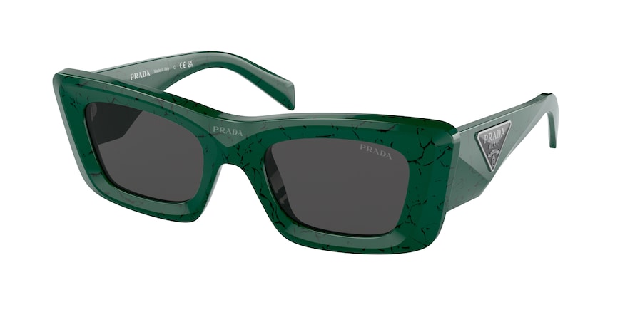 Prada PR13ZSF Cat Eye Sunglasses  16D5S0-GREEN MARBLE 52-20-140 - Color Map green
