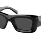Prada PR13ZSF Cat Eye Sunglasses  1AB5S0-BLACK 52-20-140 - Color Map black