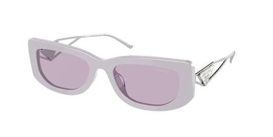 Prada PR14YS Rectangle Sunglasses  07Z09M-WISTERIA 53-19-140 - Color Map grey