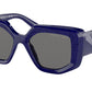 Prada PR14ZSF Irregular Sunglasses  18D5Z1-BALTIC MARBLE 52-17-140 - Color Map blue