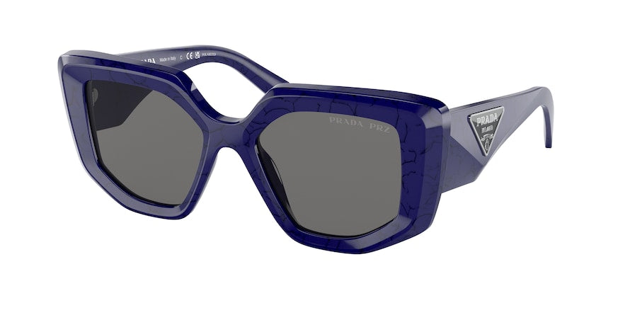 Prada PR14ZS Irregular Sunglasses  18D5Z1-BALTIC MARBLE 50-18-140 - Color Map blue