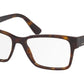 Prada HERITAGE PR15VVF Rectangle Eyeglasses  2AU1O1-HAVANA 55-17-145 - Color Map havana