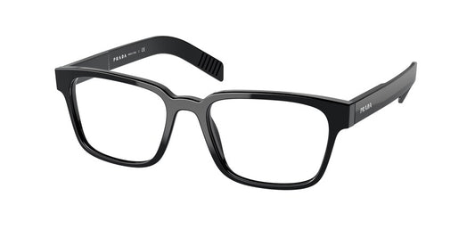 Prada PR15WVF Rectangle Eyeglasses  1AB1O1-BLACK 53-17-145 - Color Map black