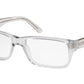 Prada HERITAGE PR16MV Rectangle Eyeglasses  U431O1-GREY CRYSTAL 55-16-140 - Color Map grey