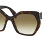 Prada HERITAGE PR16RSF Irregular Sunglasses  2AU4M0-HAVANA 59-19-140 - Color Map havana