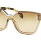 Prada CATWALK PR16TS Irregular Sunglasses  VIR1G0-BEIGE 48-147-140 - Color Map brown