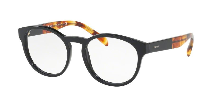 Prada PR16TV Irregular Eyeglasses  1AB1O1-BLACK 52-18-140 - Color Map black