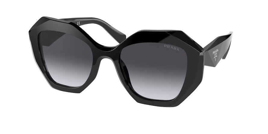 Prada PR16WS Irregular Sunglasses  1AB5D1-BLACK 53-20-145 - Color Map black