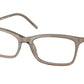 Prada PR16WVF Rectangle Eyeglasses  05N1O1-HONEY CRYSTAL 54-17-140 - Color Map honey