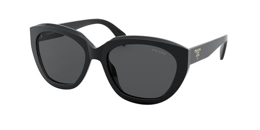 Prada PR16XS Irregular Sunglasses  1AB5S0-BLACK 56-18-140 - Color Map black