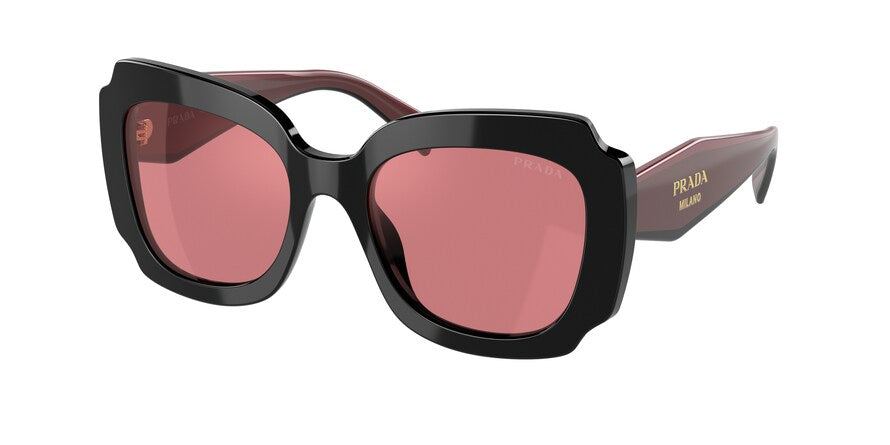Prada PR16YSF Irregular Sunglasses  1AB06Q-BLACK 54-18-140 - Color Map black