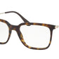 Prada CATWALK PR17TV Rectangle Eyeglasses  HAQ1O1-MATTE HAVANA 55-18-140 - Color Map havana