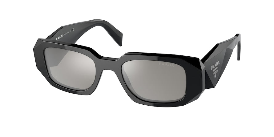 Prada PR17WS Rectangle Sunglasses  1AB2B0-BLACK 49-20-145 - Color Map black