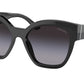 Prada PR17ZSF Square Sunglasses  1AB09S-BLACK 55-17-140 - Color Map black