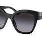 Prada PR17ZS Square Sunglasses  1AB09S-BLACK 54-18-140 - Color Map black
