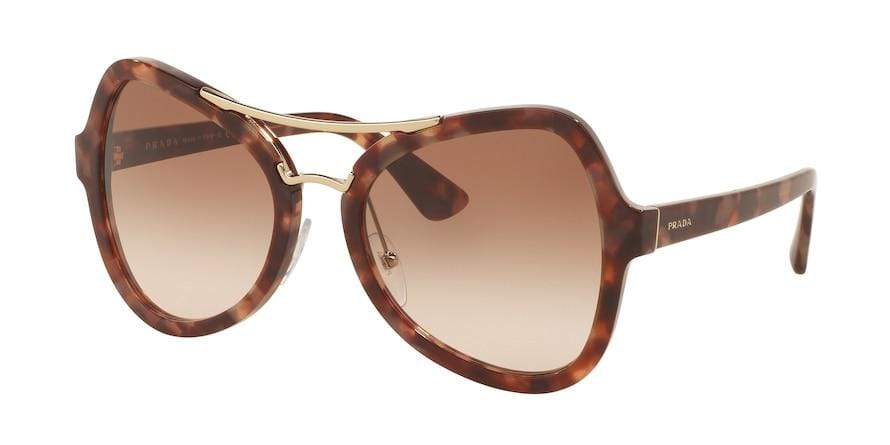 Prada PR18SS Butterfly Sunglasses  UE00A6-SPOTTED BROWN PINK 55-20-135 - Color Map pink